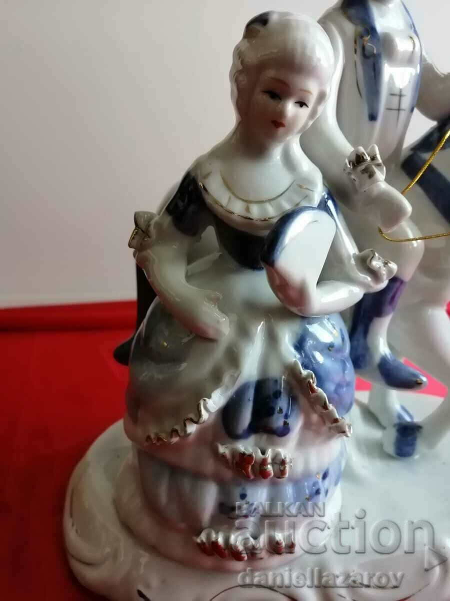 Old French Porcelain Statuette, Couple with Horse with price 55.00 BGN | € 28.12 Old French Porcelain Statuette, Couple with Horse with price 55.00 BGN | € 28.12