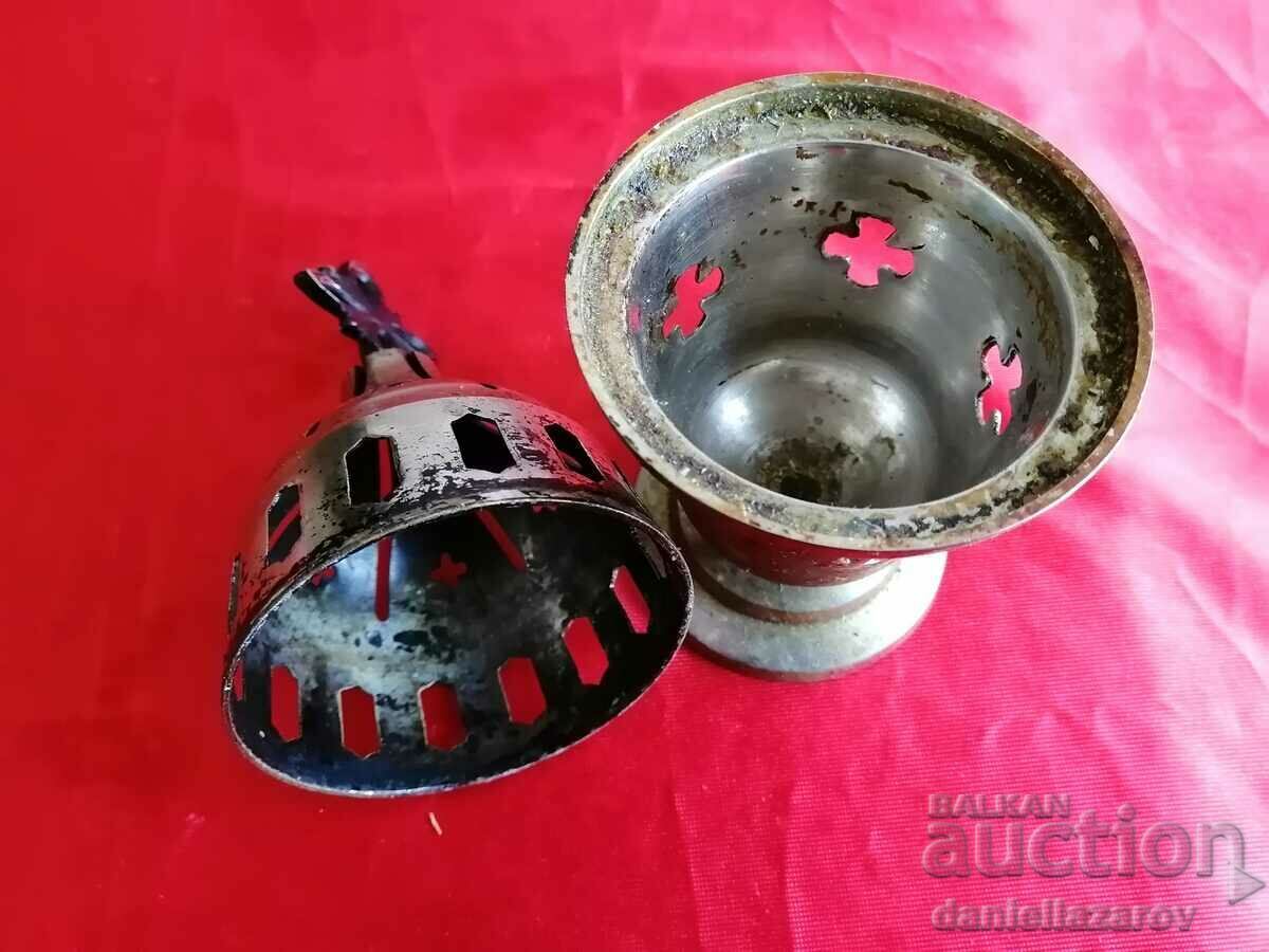 Auction Large Old Table Lamp, Censer Auction Large Old Table Lamp, Censer