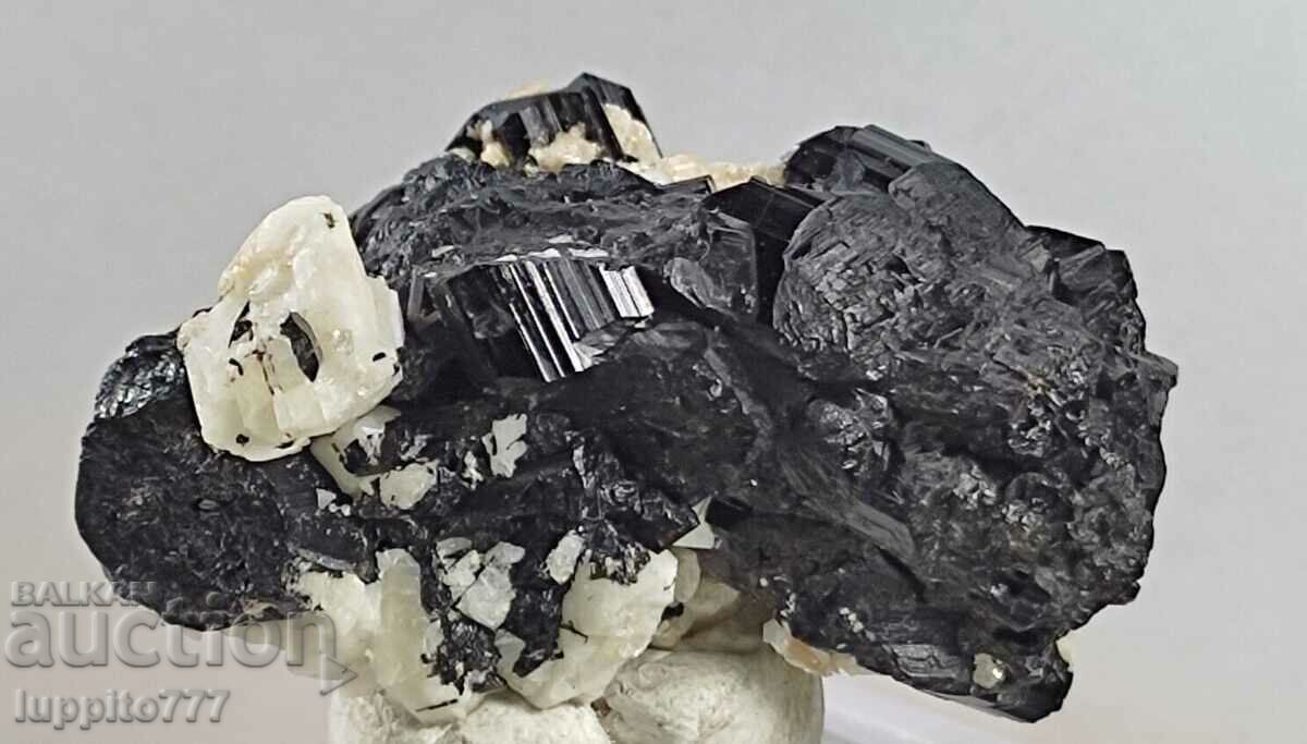 Auction  natural black tourmaline on matrix unique 29.70 grams