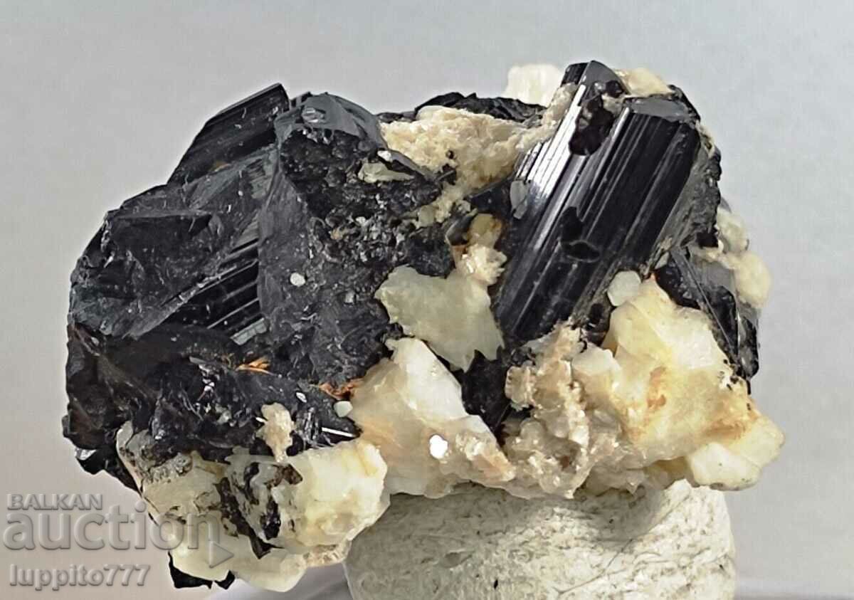 natural black tourmaline on matrix unique 29.70 grams - 5