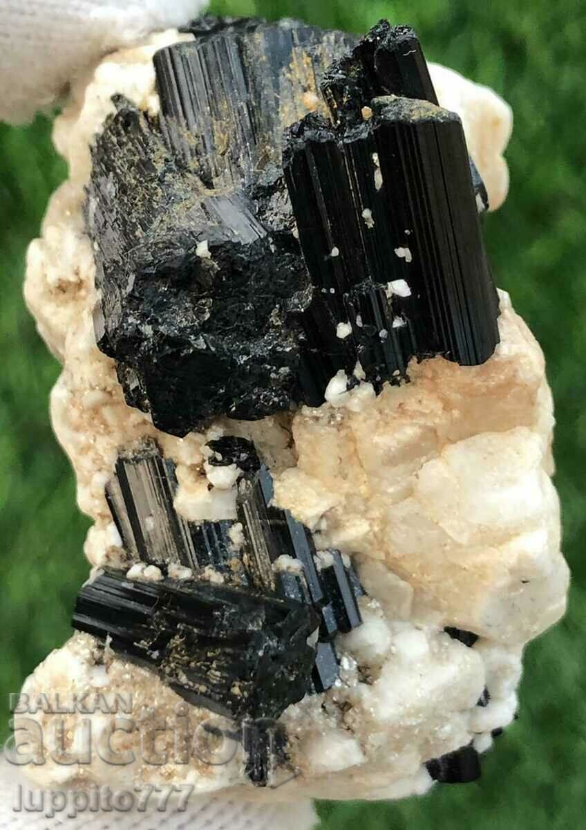 natural black tourmaline on matrix unique 50 grams - 5 natural black tourmaline on matrix unique 50 grams - 5