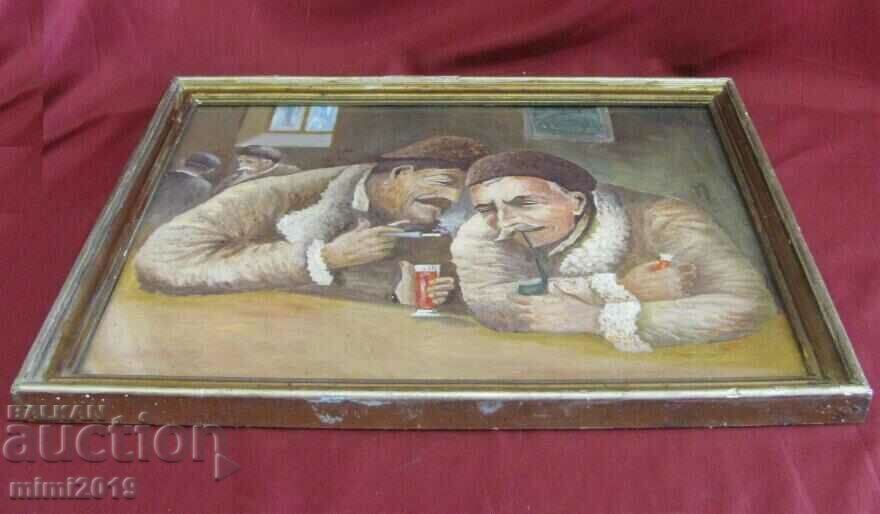 Old Painting Oil Cardboard - 6