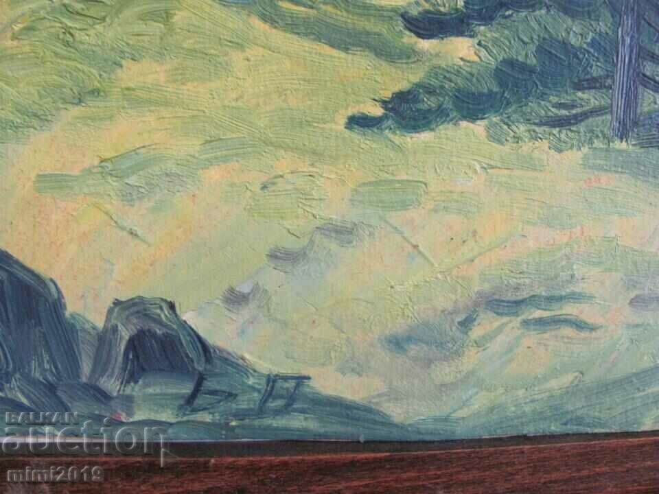 Δημοπρασία Παλαιό λάδι ζωγραφικής, χαρτόνι, υπογεγραμμένο Δημοπρασία Παλαιό λάδι ζωγραφικής, χαρτόνι, υπογεγραμμένο