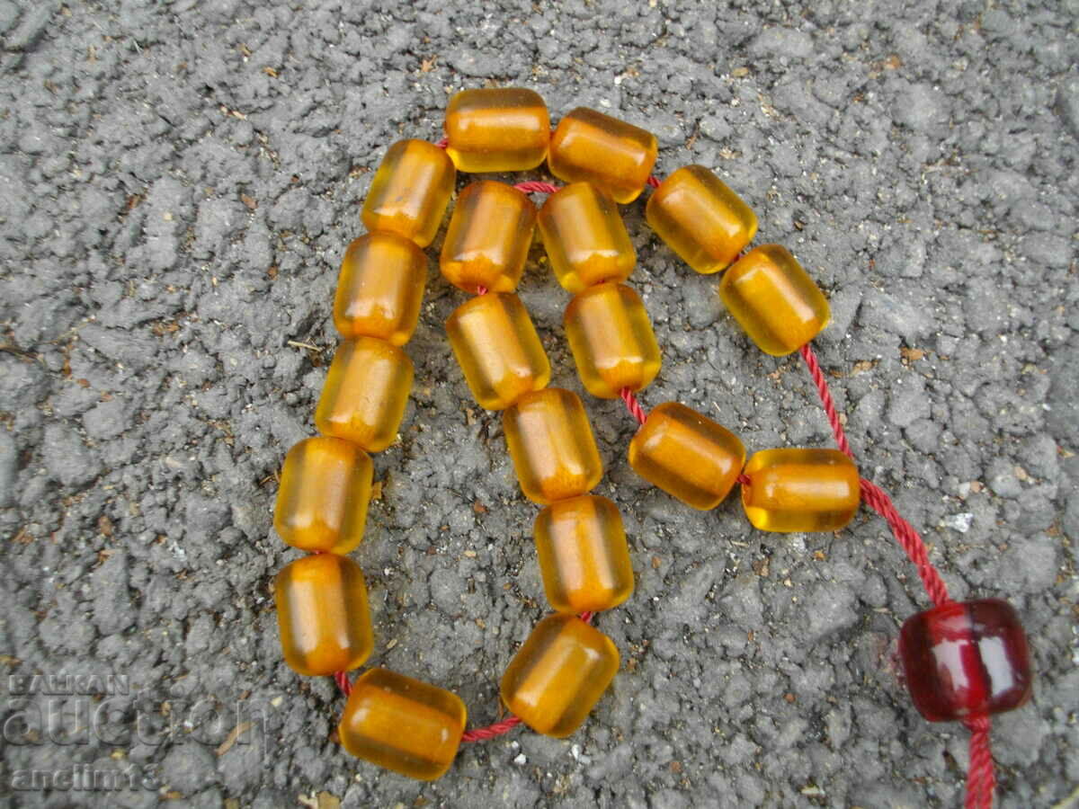OLD MOLTEN AMBER ROSARY - 7 OLD MOLTEN AMBER ROSARY - 7