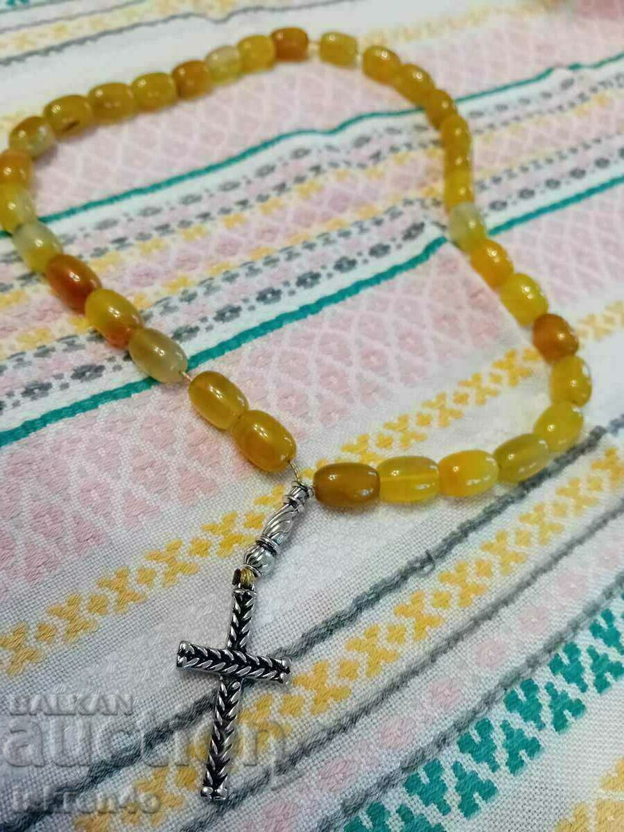 Παράδοση Ροζάριο Αχάτης κίτρινο-πορτοκαλί Παράδοση Ροζάριο Αχάτης κίτρινο-πορτοκαλί