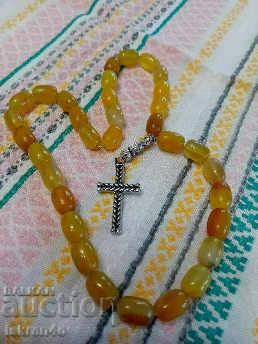 Rozariu Agat galben-portocaliu - 6