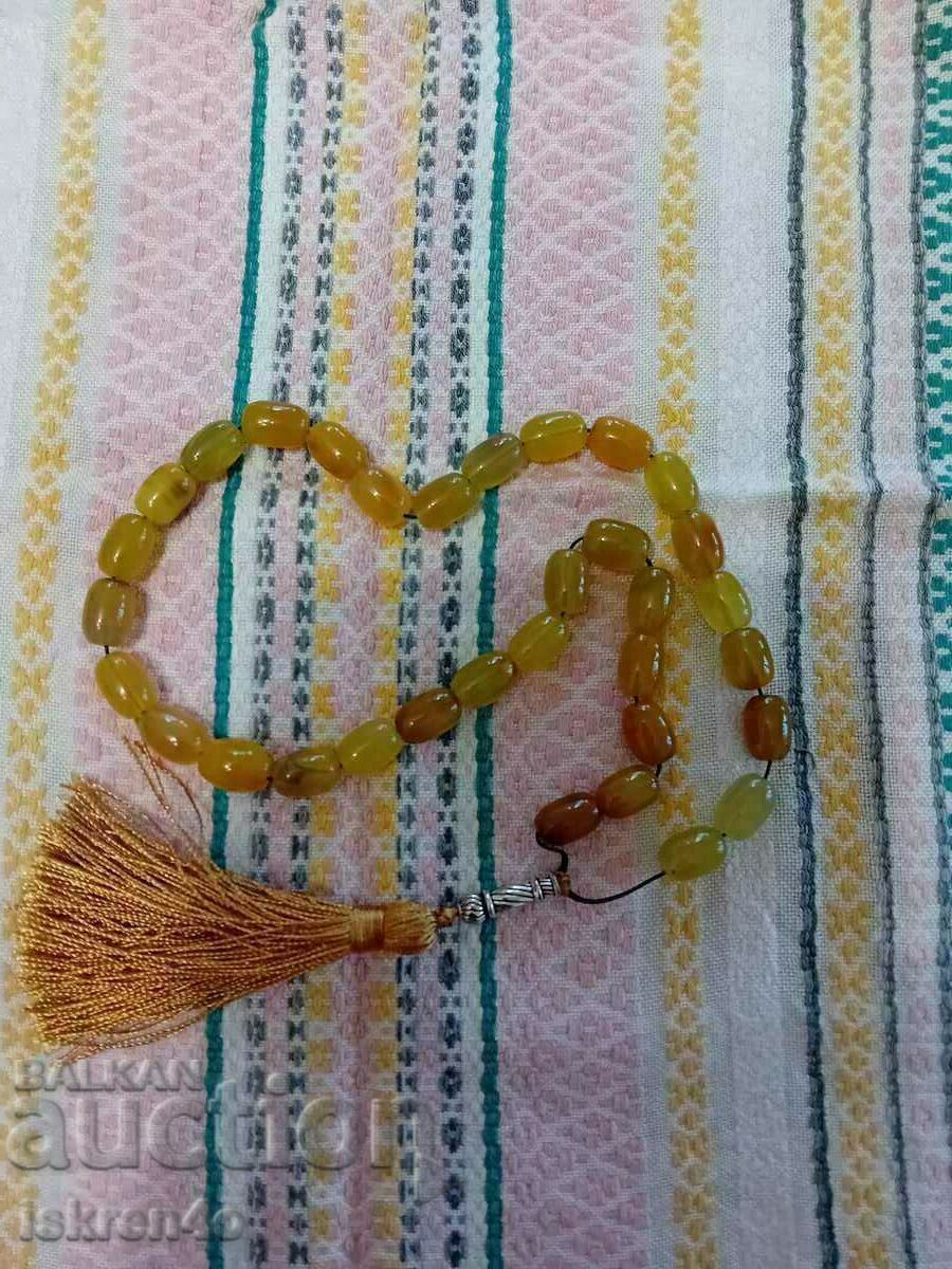 Rozariu Agat galben-portocaliu