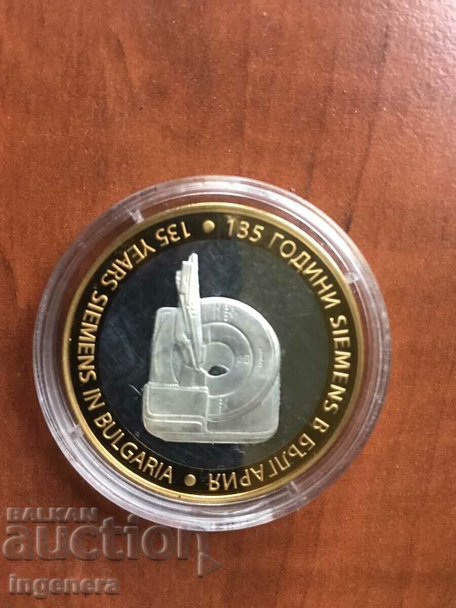 PLACHETA ANIVERSALA - 135 DE ANI SIEMENS - AUR ARGINTIU - 30 GRAME cu preț 80.00 BGN | € 40.90