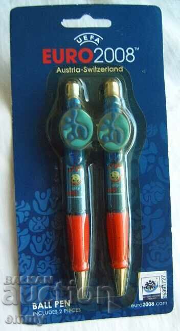 EURO 2008 футбол - химикалки сувенири,подарък - 2 броя