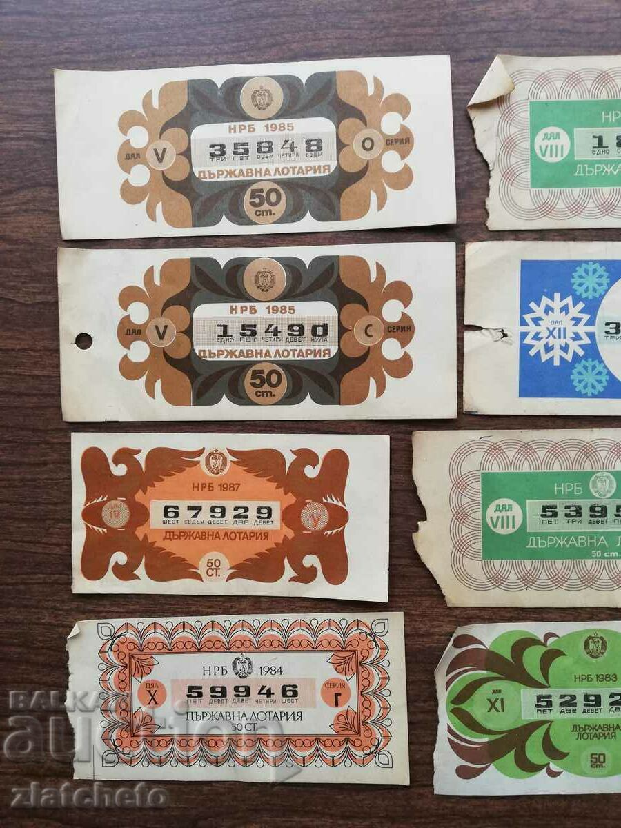 Delivery of Lot of 11 State Lottery tickets