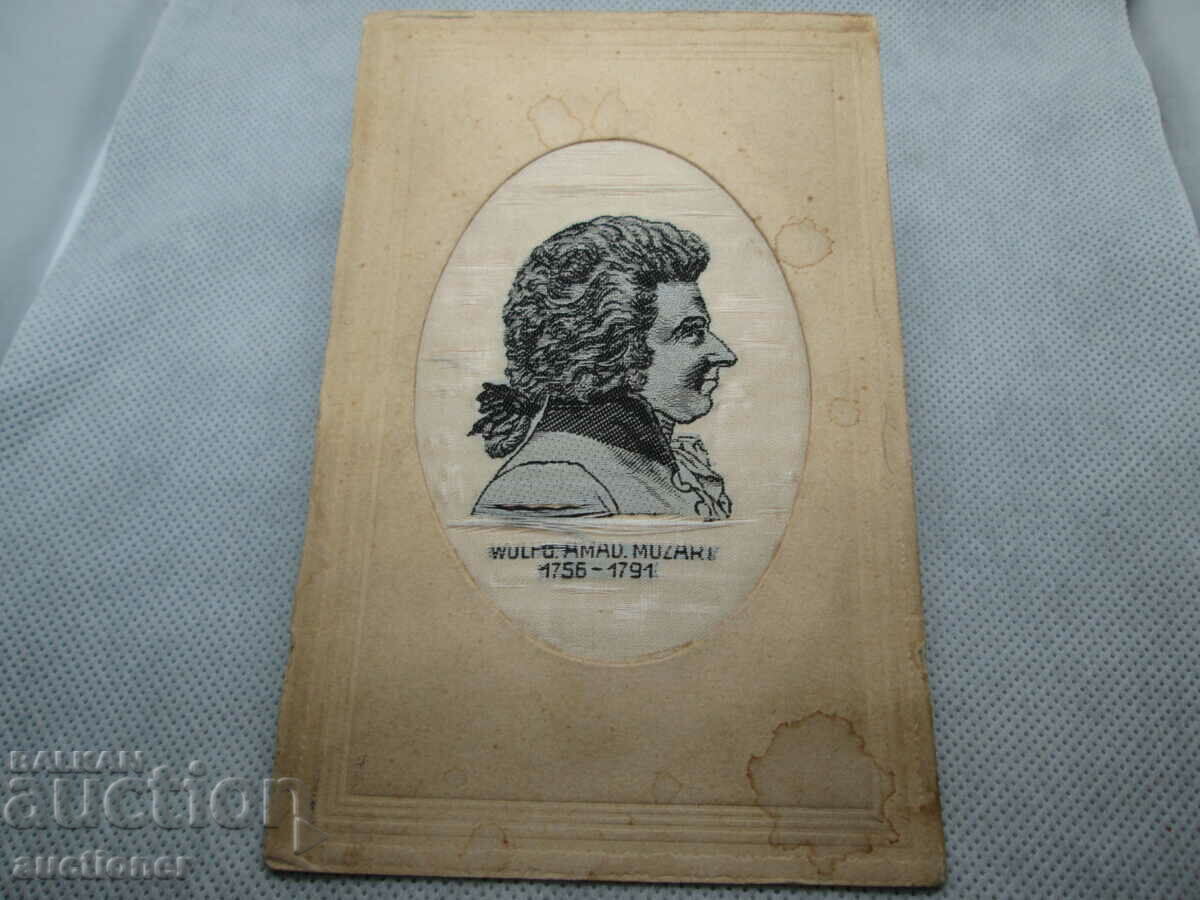 OLD CARD-WULFG. AMAD. MUZART- SILK - 7