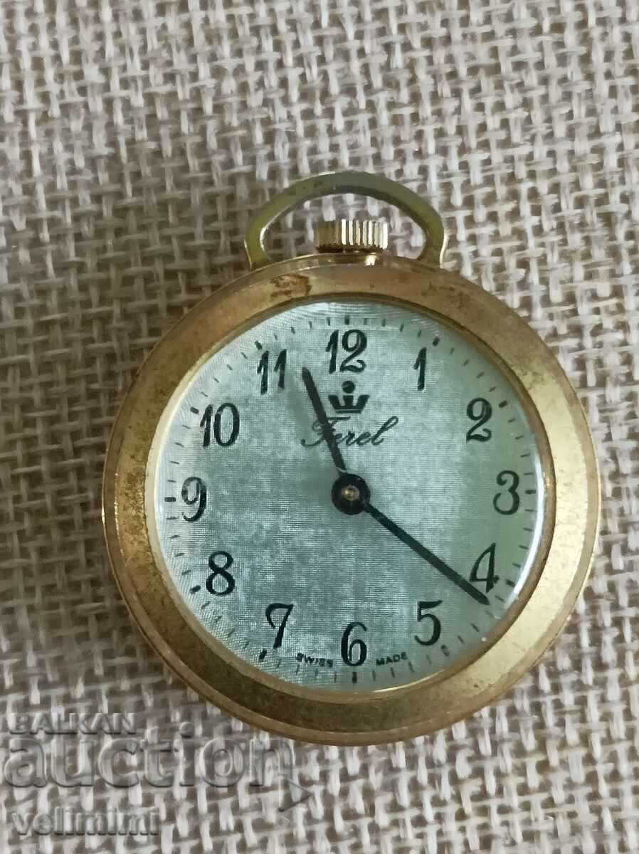 Women's Gold Plated Pocket Watch