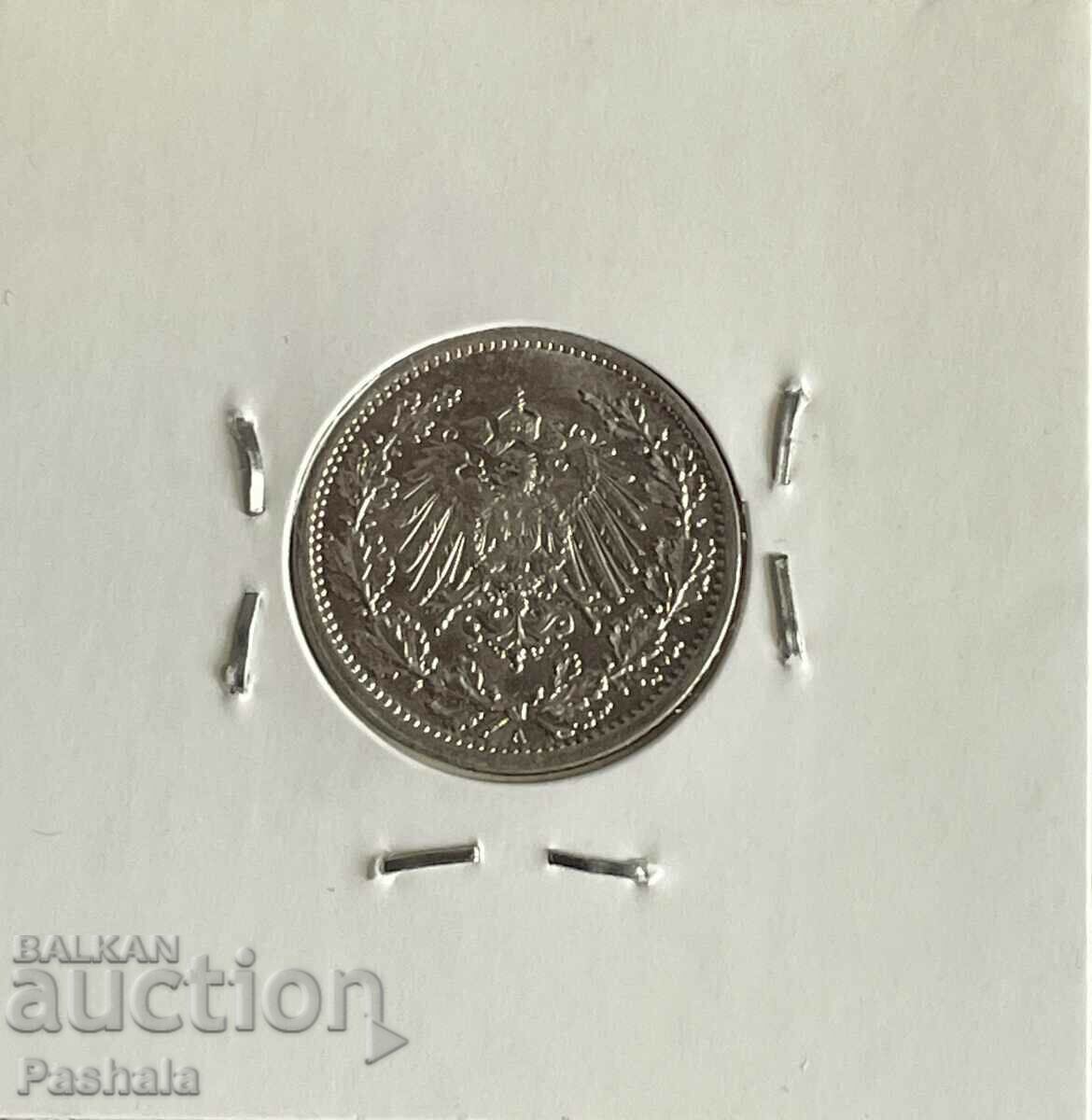 Germania 1/2 marca 1874 argint cu preț 6,00 €