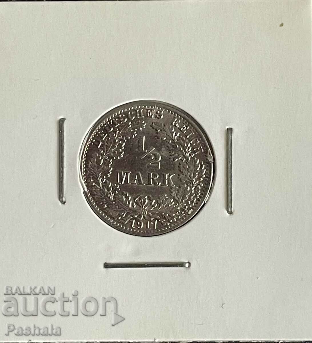 Germania 1/2 marca 1874 argint
