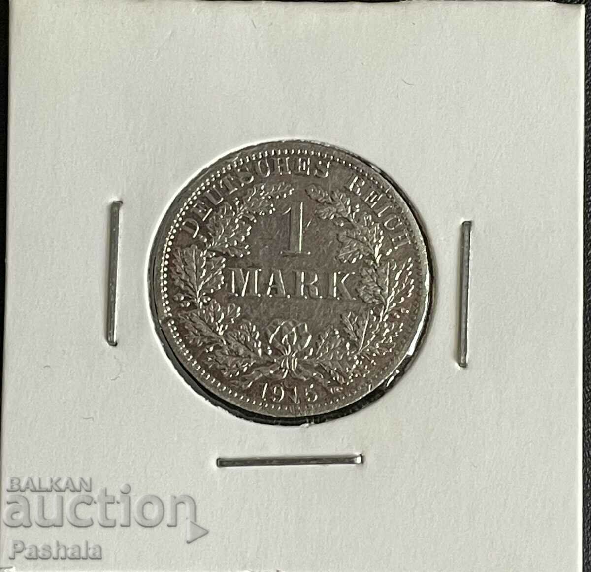 Германия 1 марка 1915г. сребро