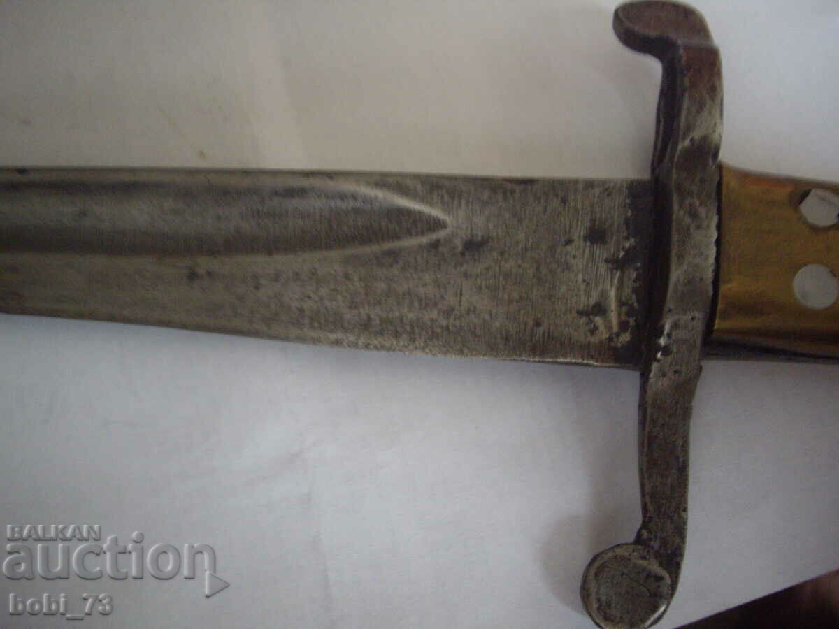 Auction Old bayonet with bronze handles. Auction Old bayonet with bronze handles.