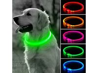 Φωτεινό κολάρο LED για μεγάλες και μικρές ράτσες σκύλων, λουρί