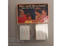Γερμανικά τραπουλόχαρτα, επιτραπέζιο παιχνίδι Wer Weiss Bescheid