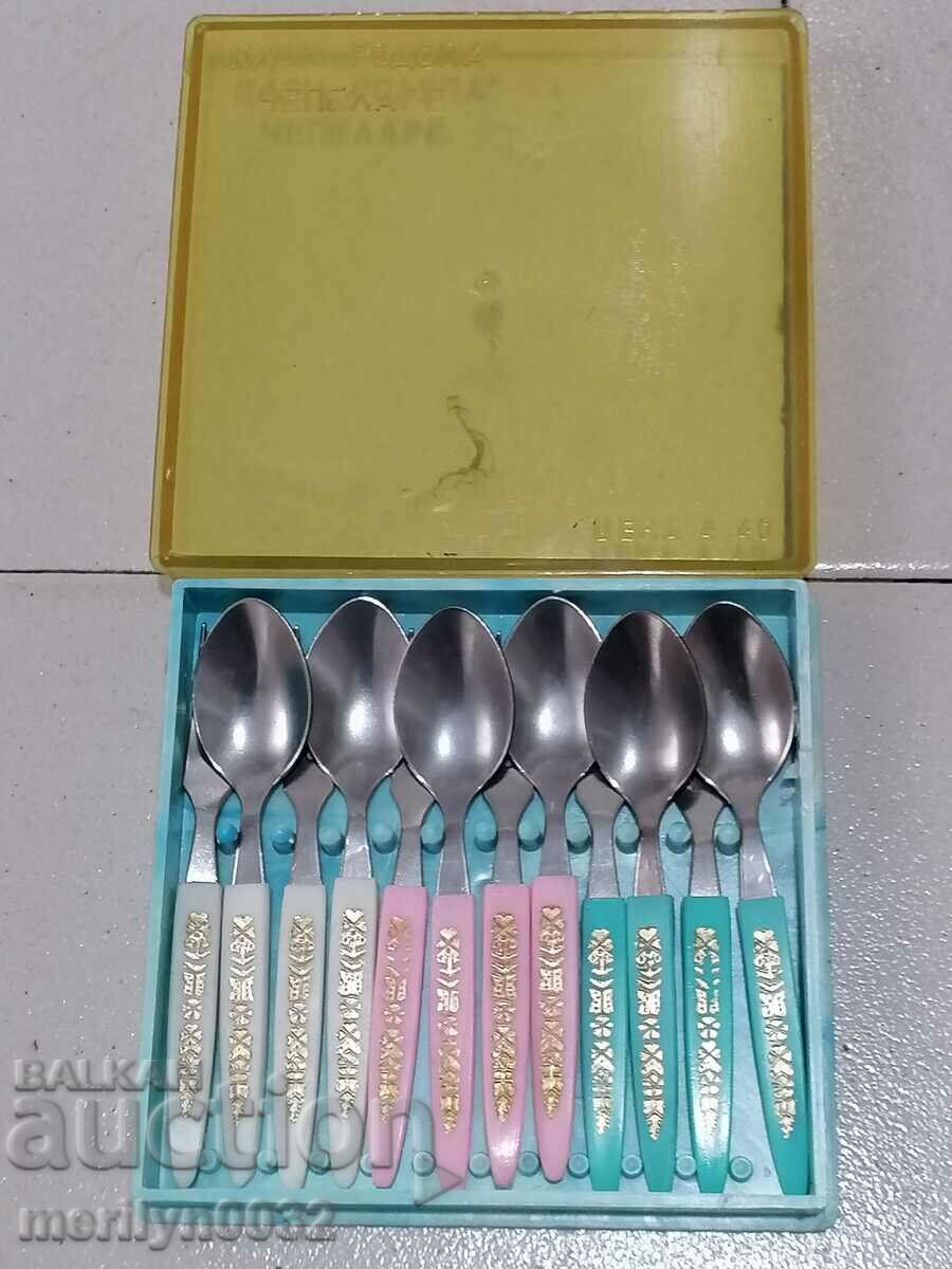 Set of 6 dessert spoons, 6 forks, NRB with price 44.00 BGN | € 22.50