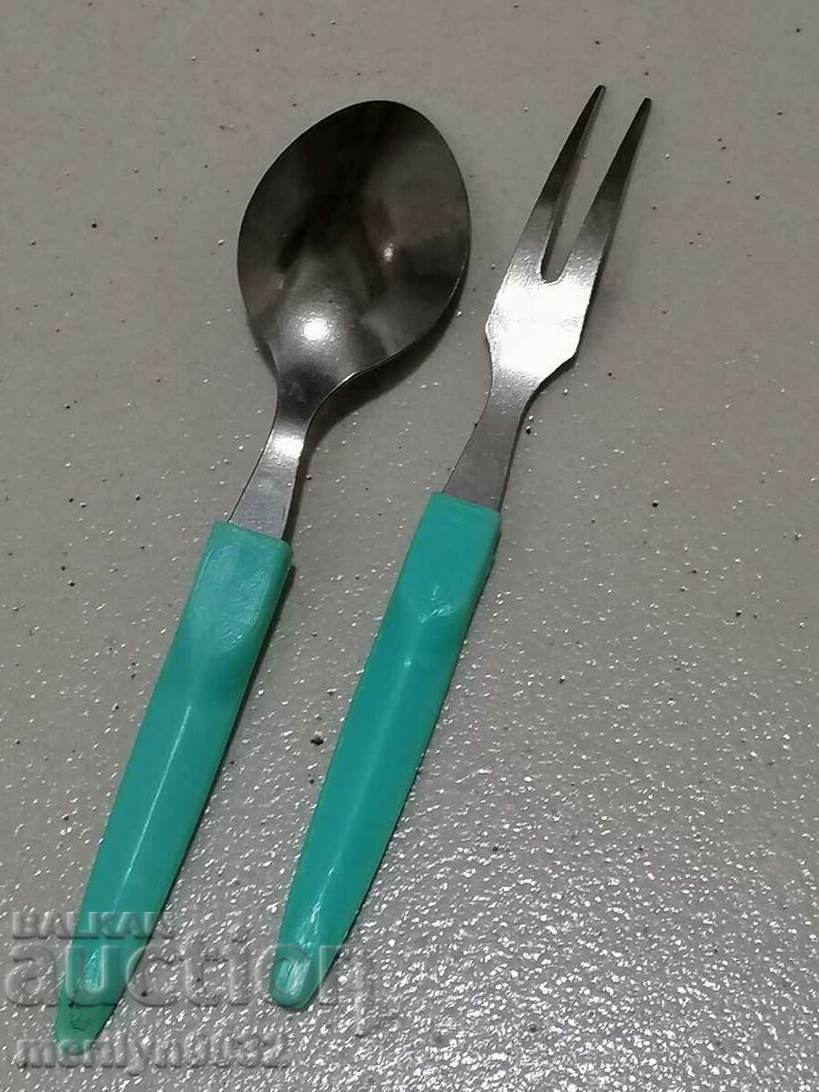 Set of 6 dessert spoons, 6 forks, NRB - 6