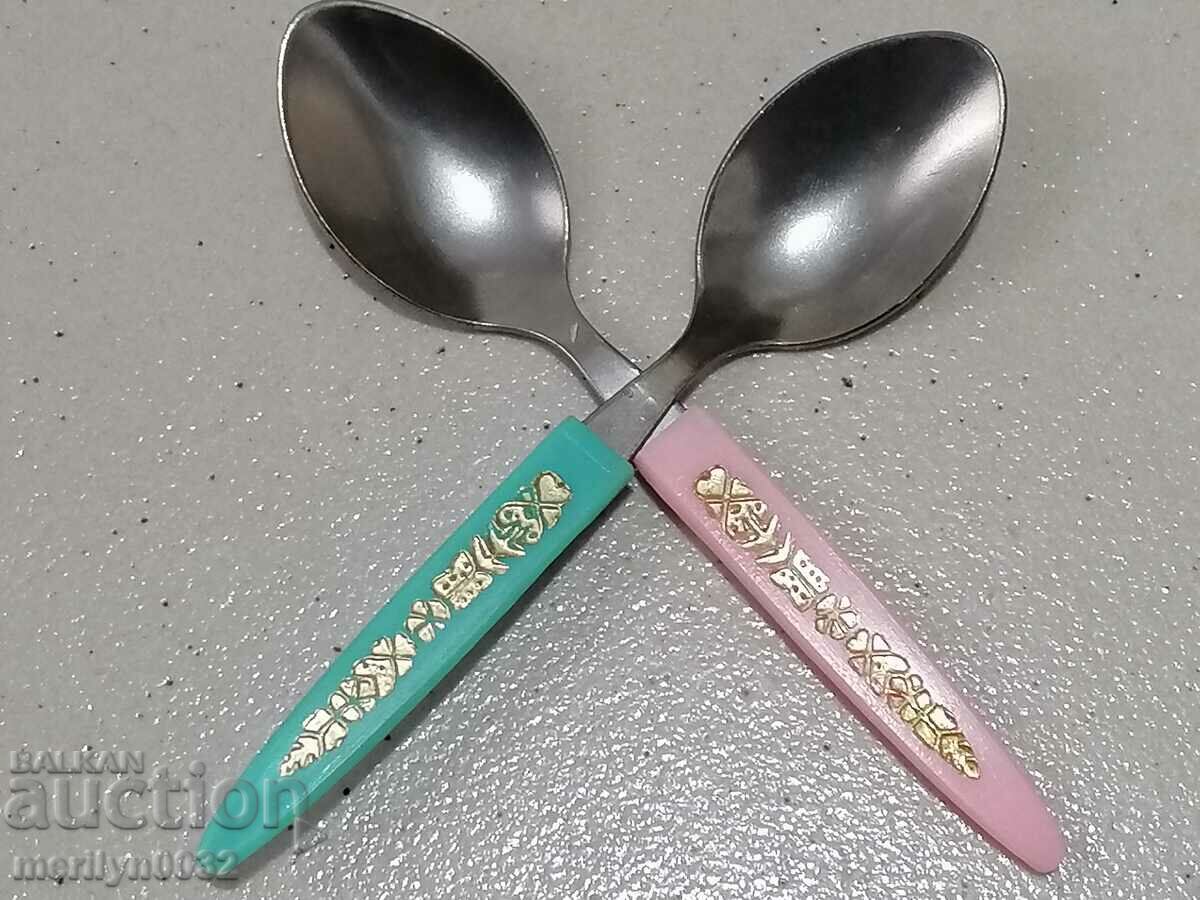 Set of 6 dessert spoons, 6 forks, NRB - 7