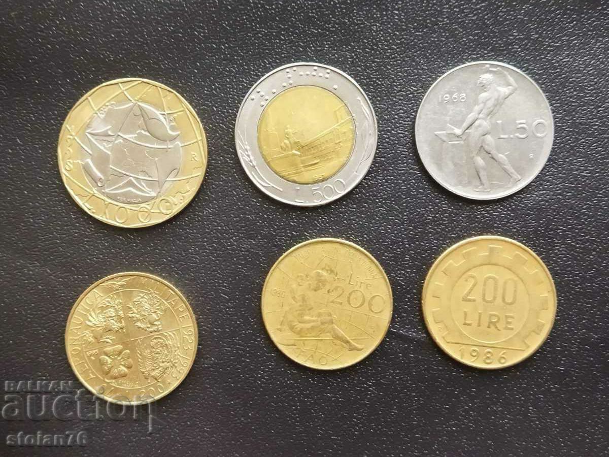 Italy coins, lire