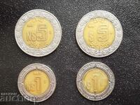 Peso mexican din 1993, 1994, 1996 și 1998.