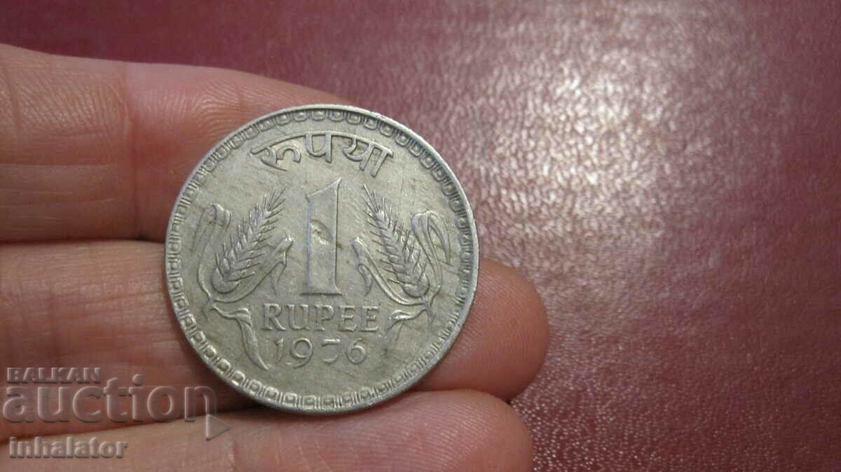 1976 1 Rupee India - MD - Calcutta - Unmarked