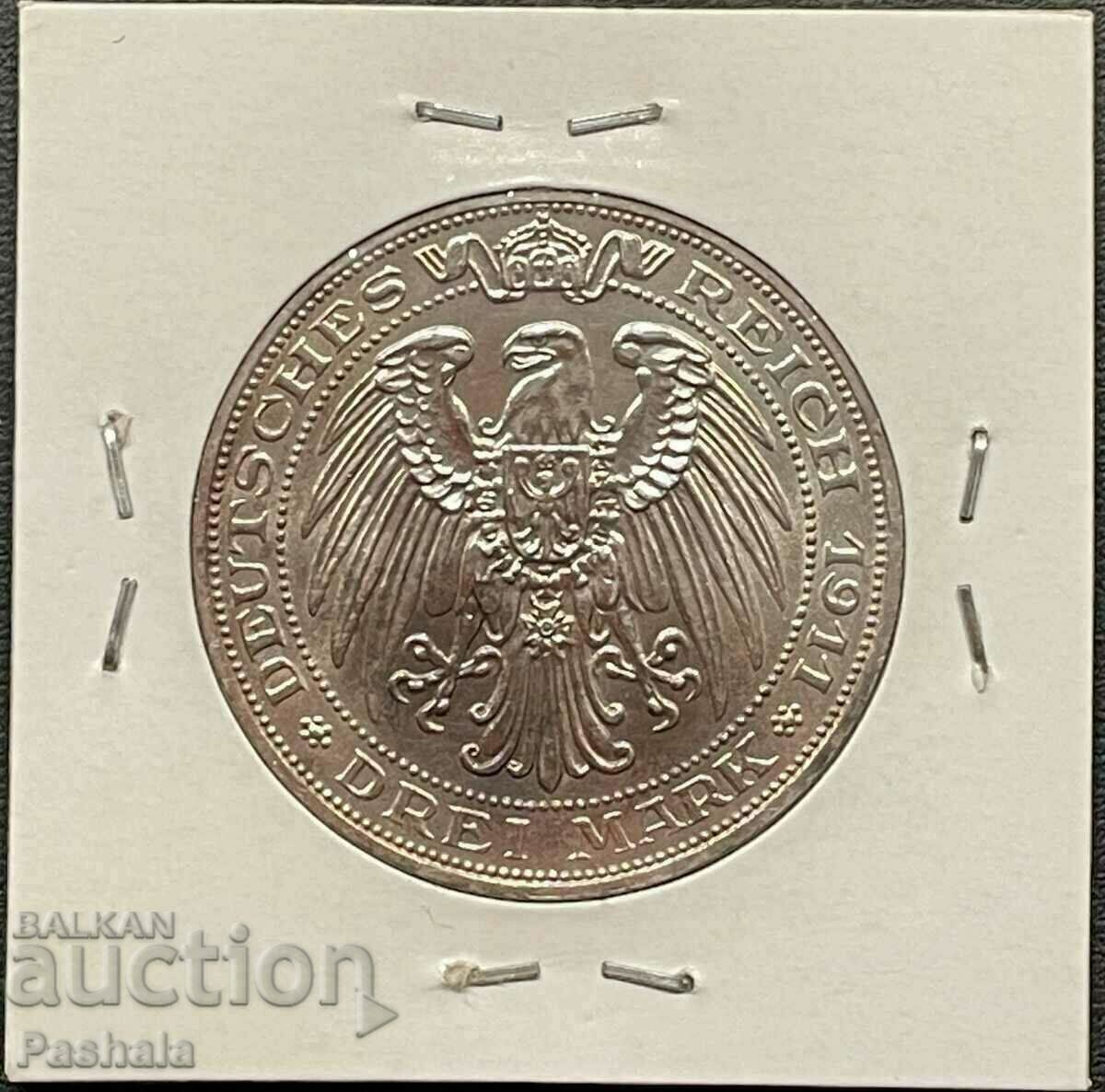 Germany 3 stamps 1911 Prussia . University of Breslau. Rare with price 250.00 BGN | € 127.82