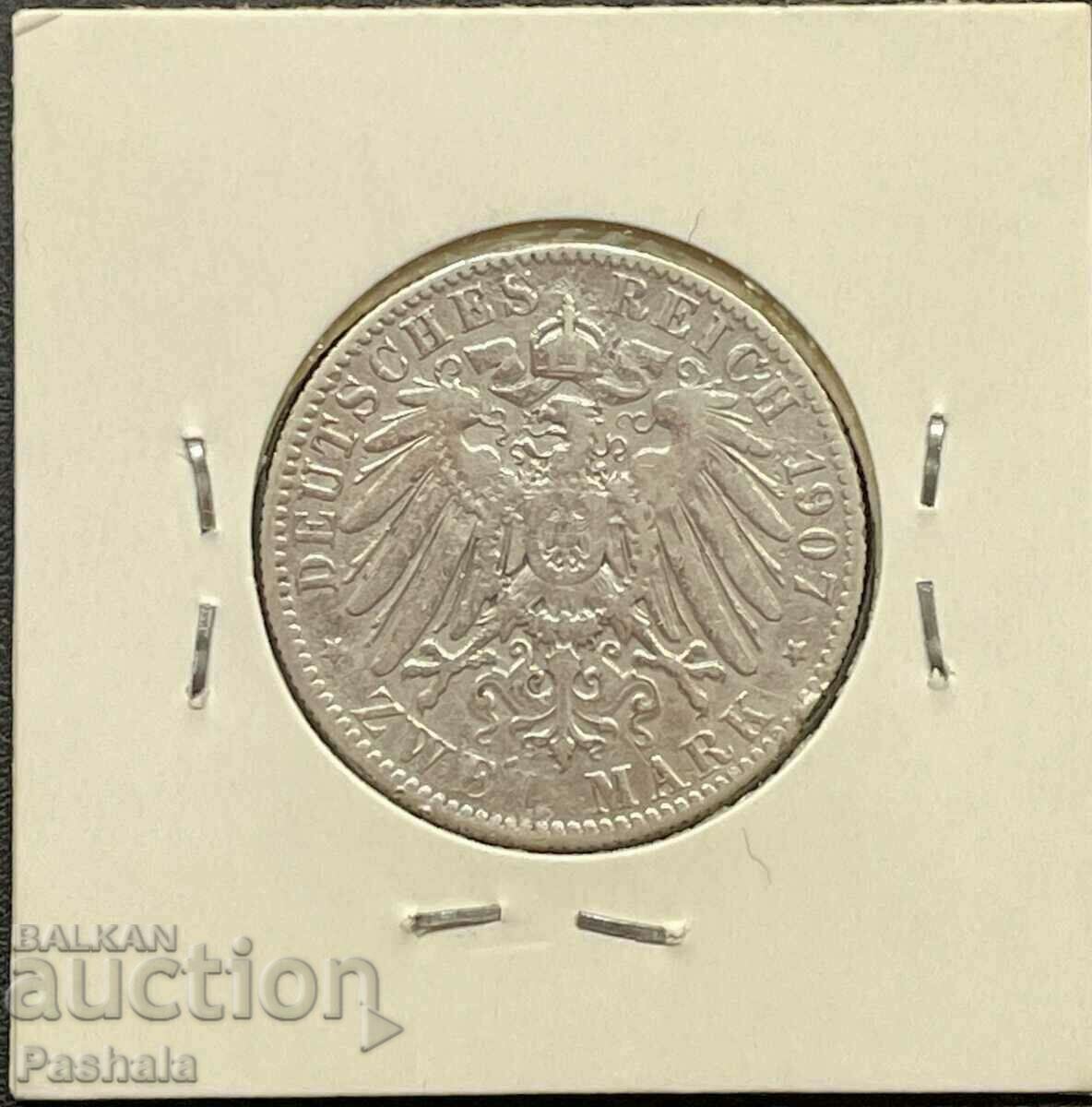 Germany 2 stamps 1907 Saxony. with price 60.00 BGN | € 30.68 Germany 2 stamps 1907 Saxony. with price 60.00 BGN | € 30.68