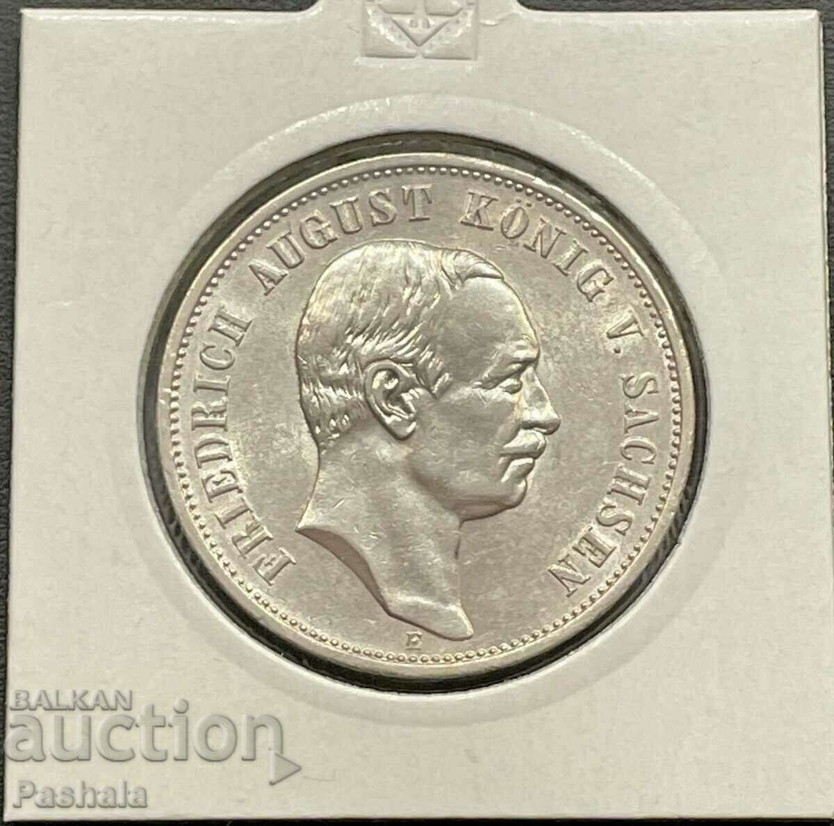 Германия 3 марки 1912 г. Саксония . Рядка.