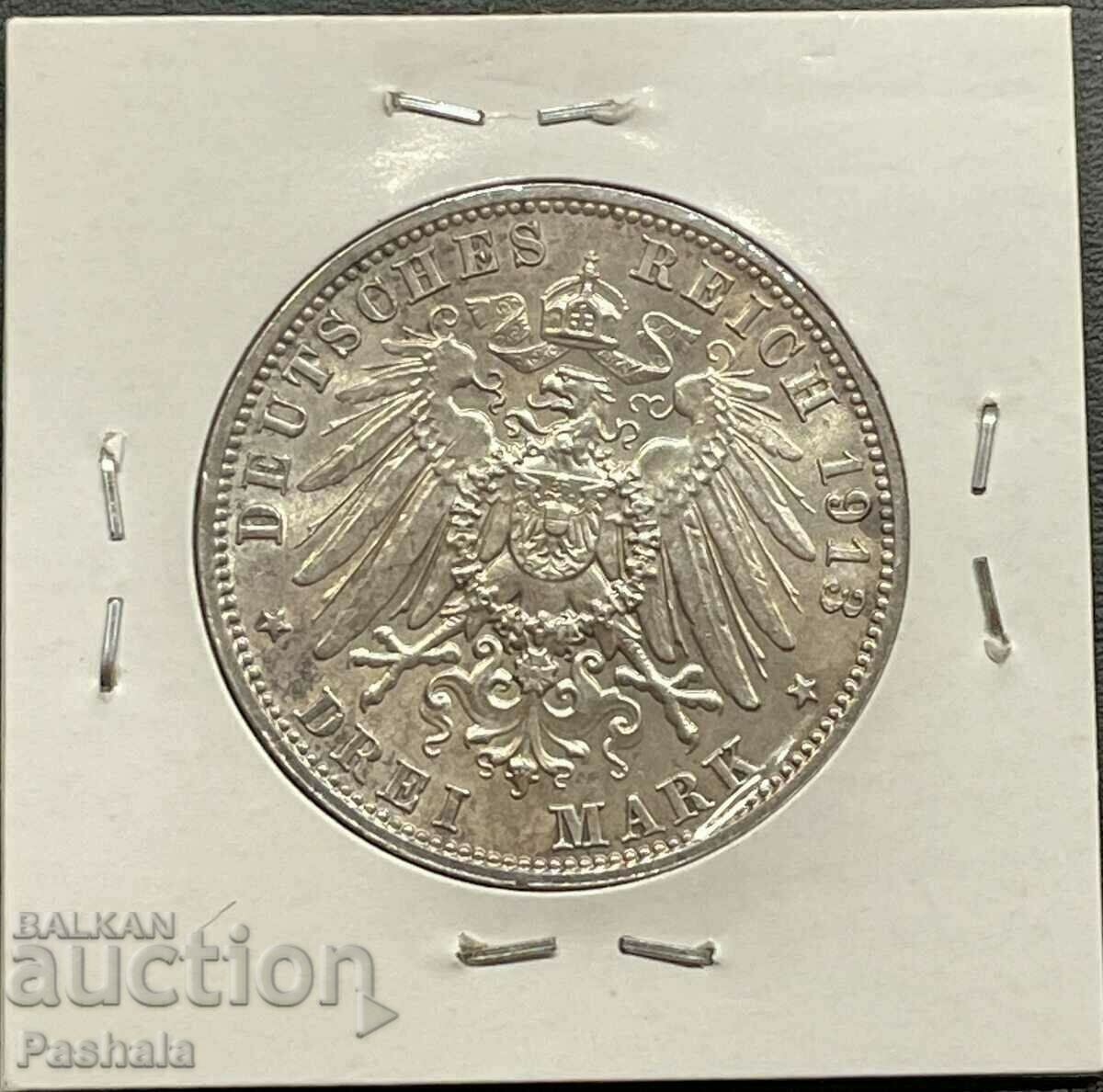 Germania 3 timbre 1913 Saxonia. Rar. cu preț € 65.00 | 127.13 BGN Germania 3 timbre 1913 Saxonia. Rar. cu preț € 65.00 | 127.13 BGN