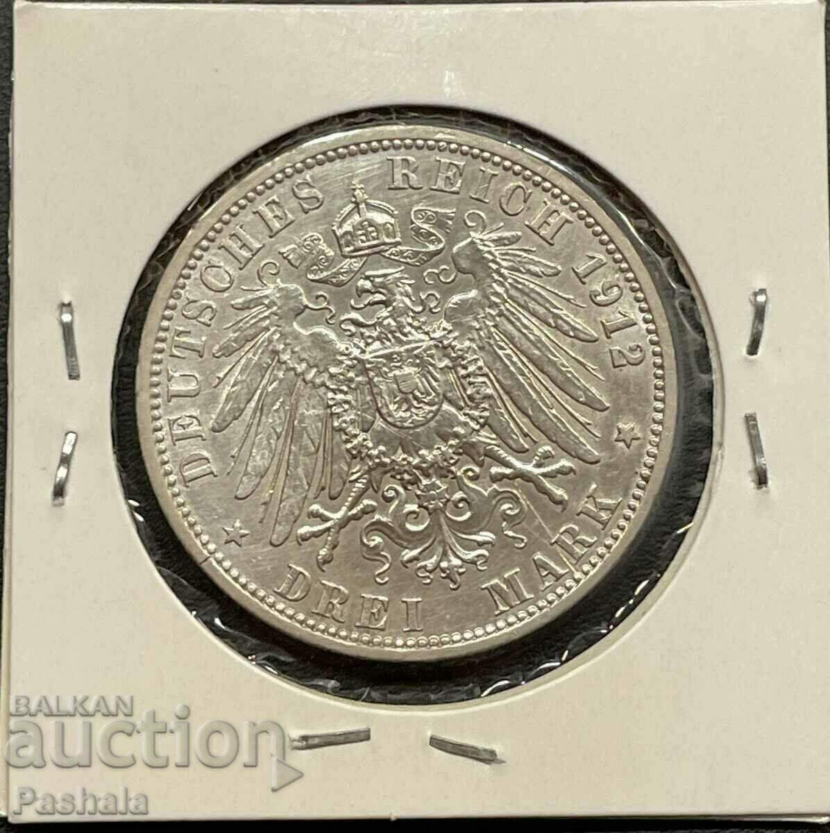 Германия 3 марки 1912 г. Прусия . с цена 80.00 лв. | € 40.90 Германия 3 марки 1912 г. Прусия . с цена 80.00 лв. | € 40.90