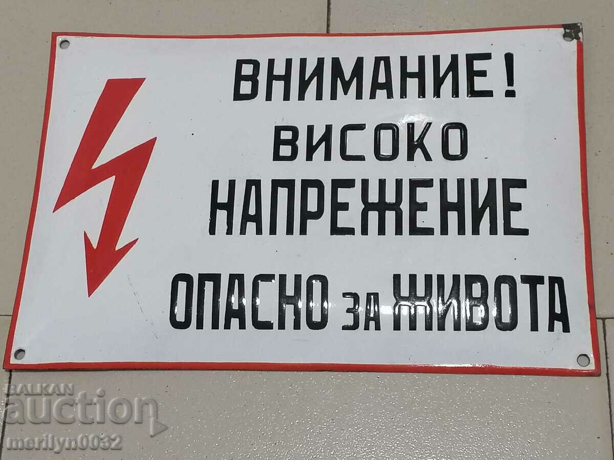 Auction  Enamel plate, plaque