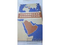 Geographical map Arabian Peninsula 1973