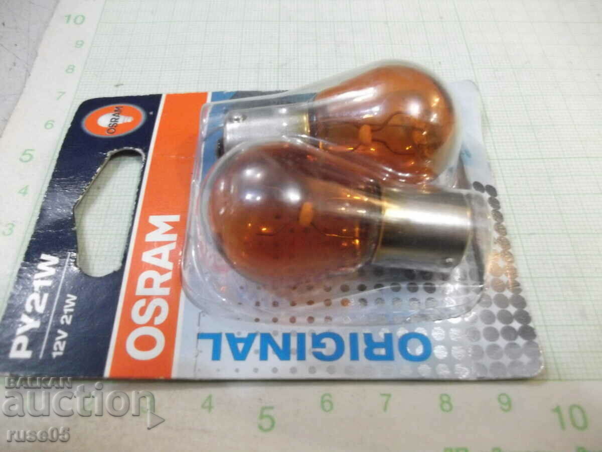 Auction Set of 2 pcs. halogen bulbs "OSRAM - PY21W" new Auction Set of 2 pcs. halogen bulbs "OSRAM - PY21W" new