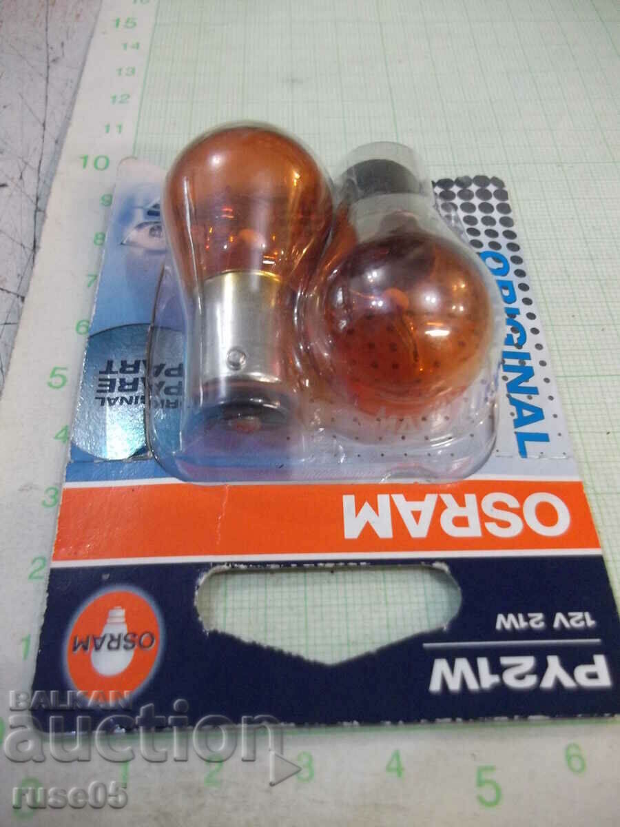 Delivery of Set of 2 pcs. halogen bulbs "OSRAM - PY21W" new Delivery of Set of 2 pcs. halogen bulbs "OSRAM - PY21W" new