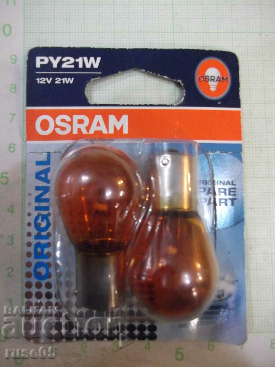 Σετ 2 τεμ. λαμπτήρες αλογόνου "OSRAM - PY21W" καινούργιοι