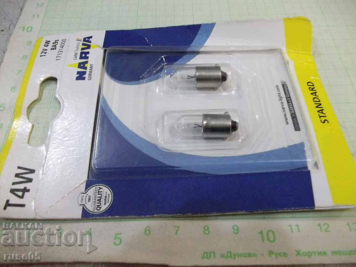 Licitație Set 2 buc. becuri "NARVA 12V T4W BA9s" noi