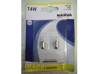 Set of 2 pcs. bulbs "NARVA 12V T4W BA9s" new
