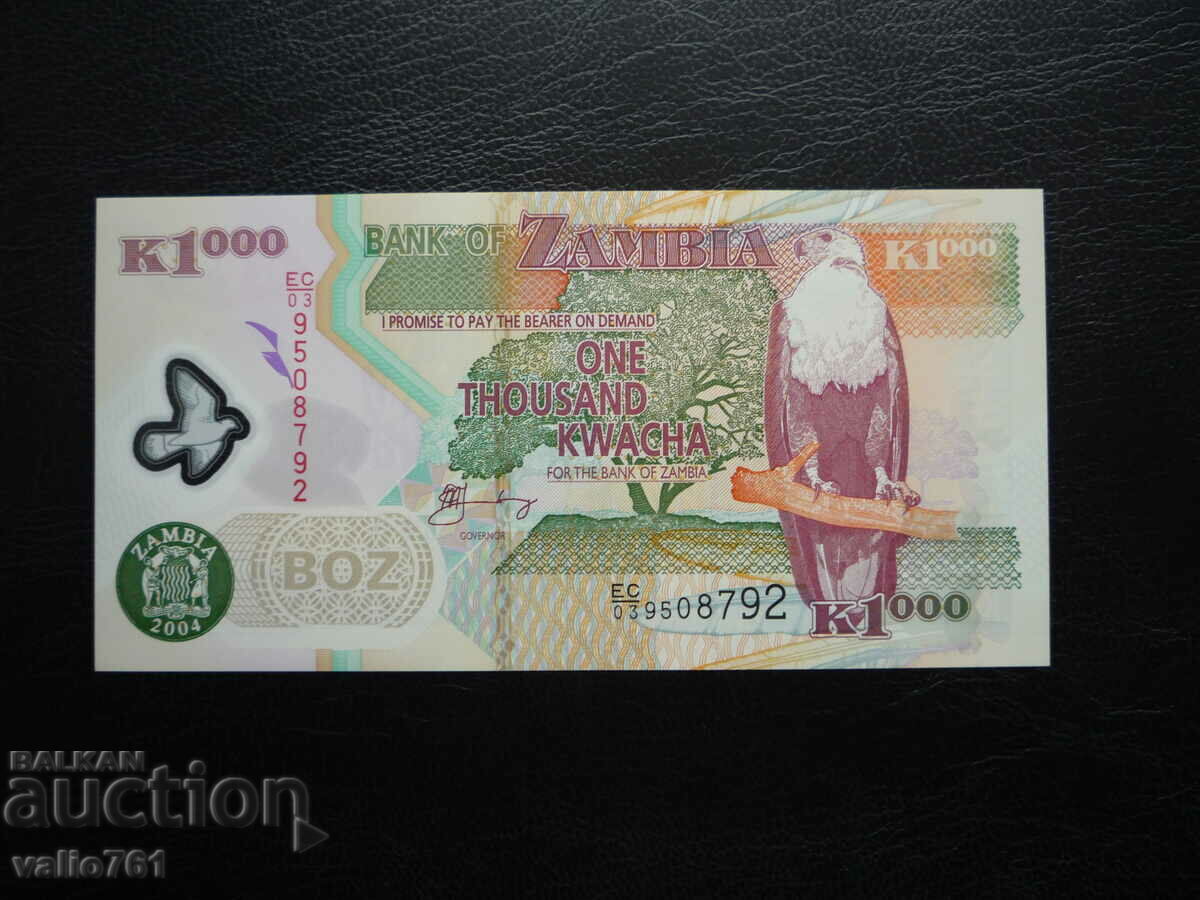 ZAMBIA 1000 1000 KWACHA 2004 POLYMER NEW UNC