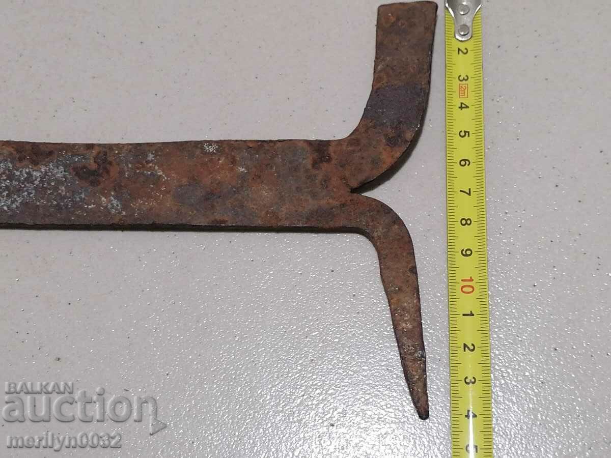 Old wrought iron scraper, wrought iron, primitive - 5