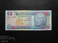 BARBADOS 2 DOLLAR 2007 NEW UNC
