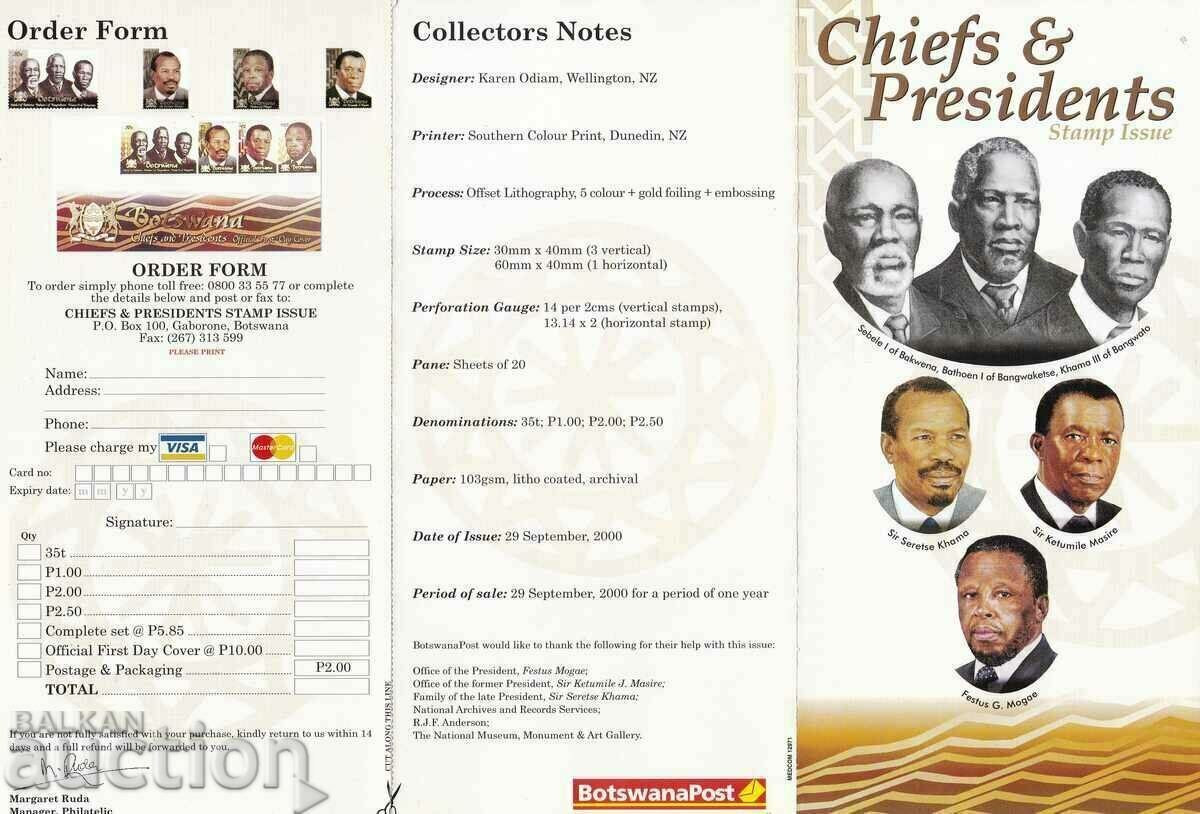 Delivery of FDC Botswana Presidents 2000 First Day Envelope Delivery of FDC Botswana Presidents 2000 First Day Envelope