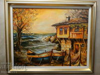 BZC!! painting oil canvas artist Dimitar Genev from the 1st century!!