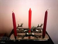 Great Candle Holder With Deer