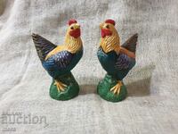 A pair of figurines - porcelain, majolica, biscuit