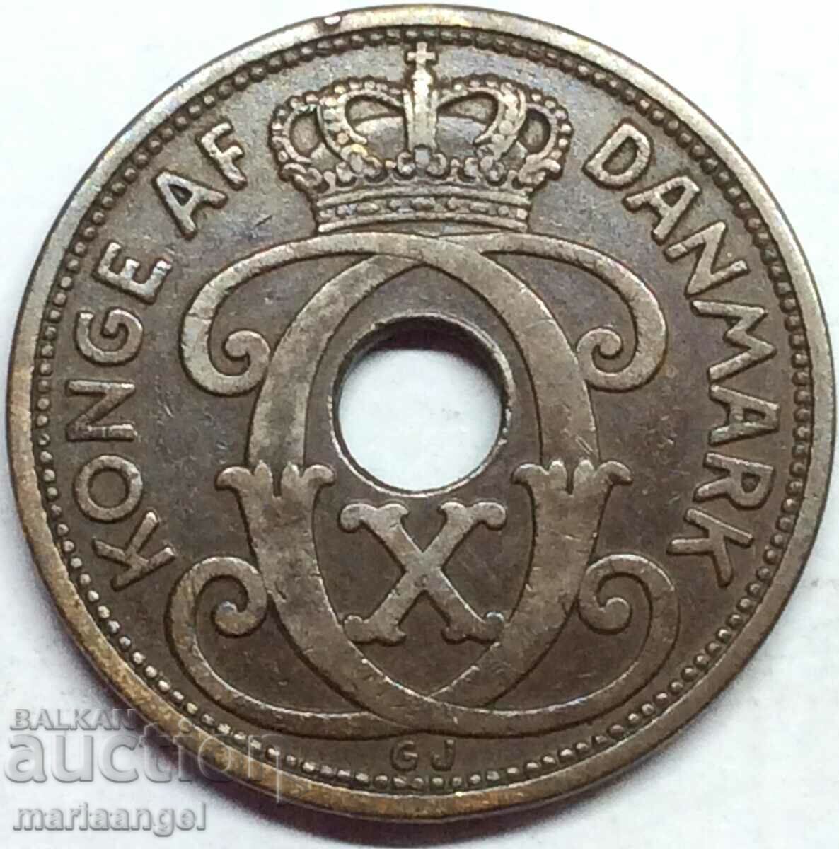 Дания 5 йоре 1928 27мм бронз