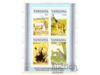 TANZANIA 1986 Animale africane bloc pur