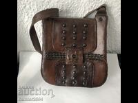 Handbag-leather, retro, 26/22/7 cm
